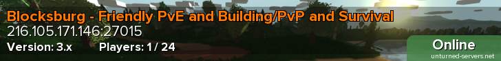 Blocksburg - Friendly PvE and Building/PvP and Survival
