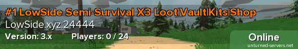 #1 LowSide Semi-Survival X3 Loot|Vault|Kits|Shop