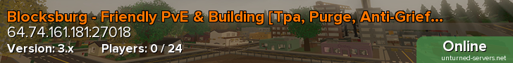 Blocksburg - Friendly PvE & Building [Tpa, Purge, Anti-Grief]