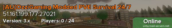 [AU]OzziGaming Modded PVE Survival 24/7