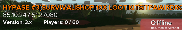 HYPASE #3[SURVIVAL|SHOP|10X LOOT|KITS|TPA|AIRDROP] - Russia