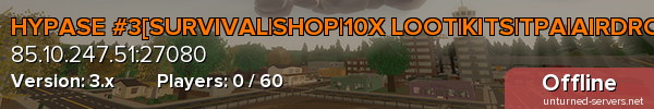 HYPASE #3[SURVIVAL|SHOP|10X LOOT|KITS|TPA|AIRDROP] - Russia
