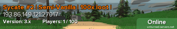 Sycate #2 | Semi-Vanilla | 100x loot |