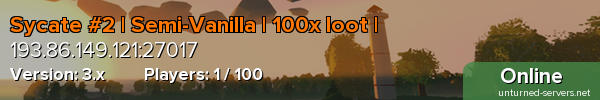 Sycate #2 | Semi-Vanilla | 100x loot |
