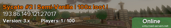 Sycate #2 | Semi-Vanilla | 100x loot |