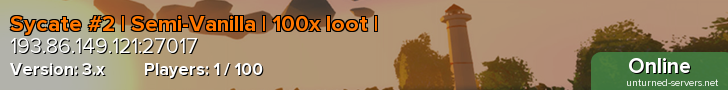 Sycate #2 | Semi-Vanilla | 100x loot |