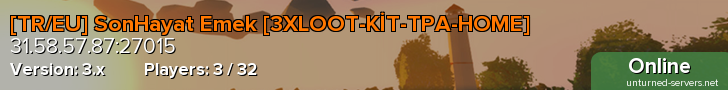 [TR/EU] SonHayat Emek [3XLOOT-KİT-TPA-HOME]