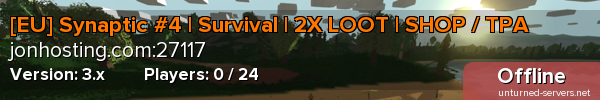 [EU] Synaptic #4 | Survival | 2X LOOT | SHOP / TPA