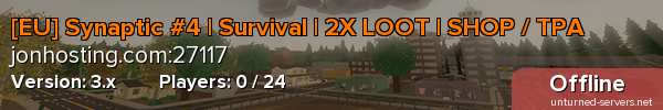 [EU] Synaptic #4 | Survival | 2X LOOT | SHOP / TPA
