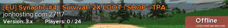 [EU] Synaptic #4 | Survival | 2X LOOT | SHOP / TPA