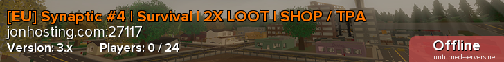 [EU] Synaptic #4 | Survival | 2X LOOT | SHOP / TPA