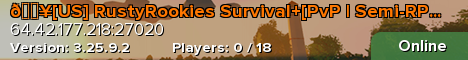 🔥[US] RustyRookies Survival+[PvP | Semi-RP | Events]🔥