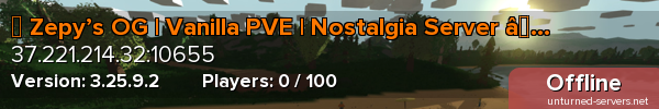 ✦ Zepy’s OG | Vanilla PVE | Nostalgia Server ✦