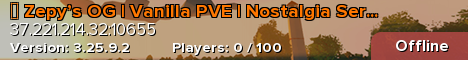 ✦ Zepy’s OG | Vanilla PVE | Nostalgia Server ✦
