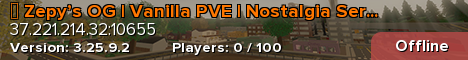 ✦ Zepy’s OG | Vanilla PVE | Nostalgia Server ✦